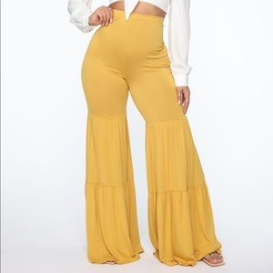 Flare Pants- Honey Mustard